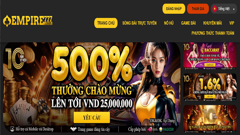 2024 sòng bạc Baccarat trực tuyến Empire777