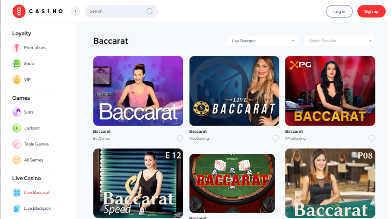 2024 sòng bạc Baccarat trực tuyến Oxi Casino